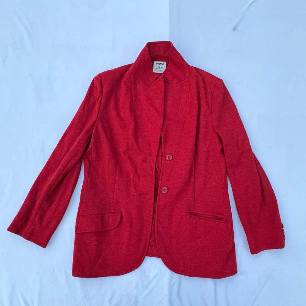 Bleyle Red Wool Knit Blazer Jacket